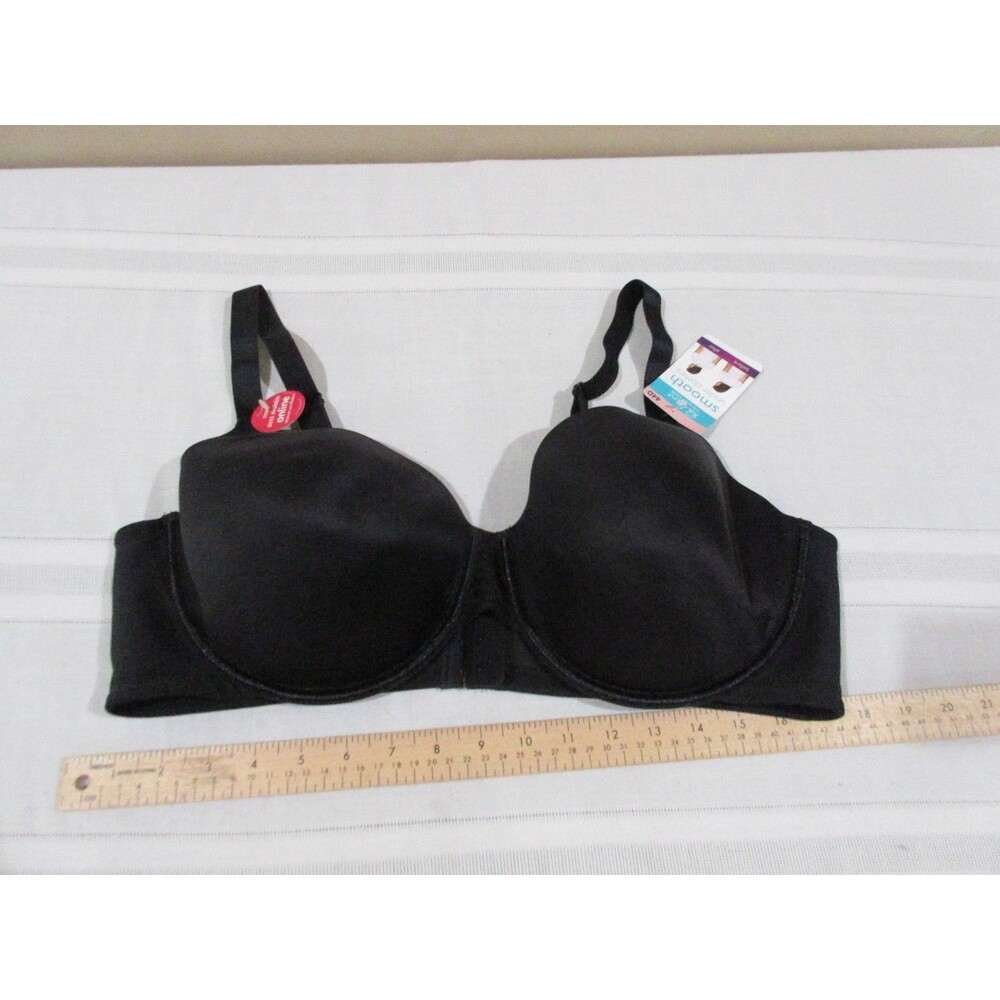 New Vanity Fair Bra Size 44D Radiant Back Smoothing Underwire Black